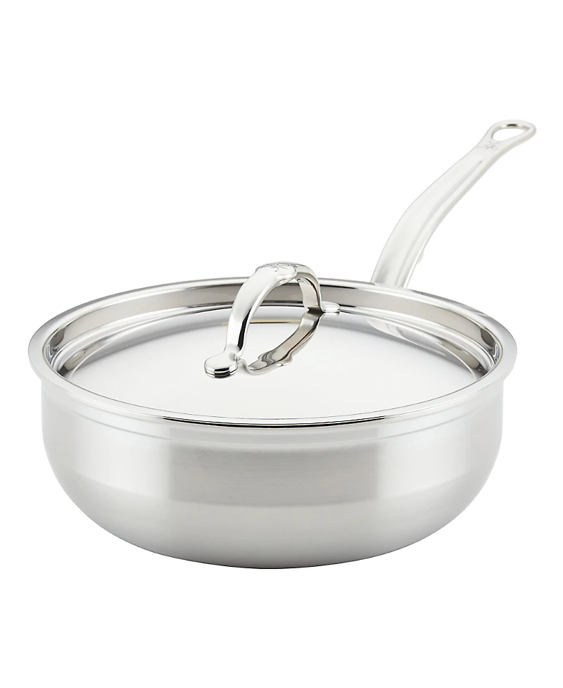 ProBond Forged 3.5-Quart Professional Clad Stainless Steel Essential Pan with Lid