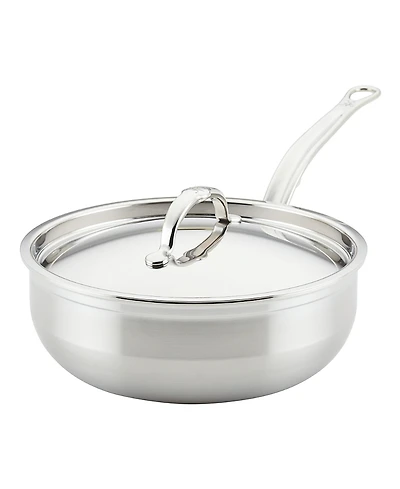 ProBond Forged 3.5-Quart Professional Clad Stainless Steel Essential Pan with Lid