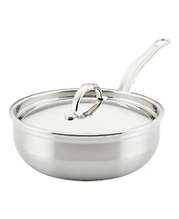 ProBond Forged 3.5-Quart Professional Clad Stainless Steel Essential Pan with Lid
