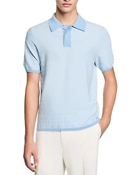 Square Cross Jacquard Polo Shirt