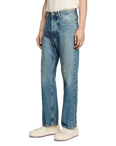 Faded Loose Fit Jeans Blue Vintage Denim