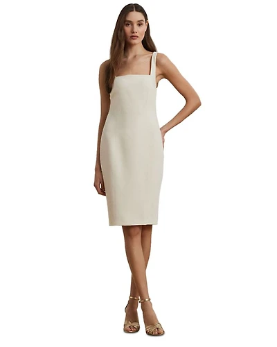 Stretch Crepe Sleeveless Cocktail Dress