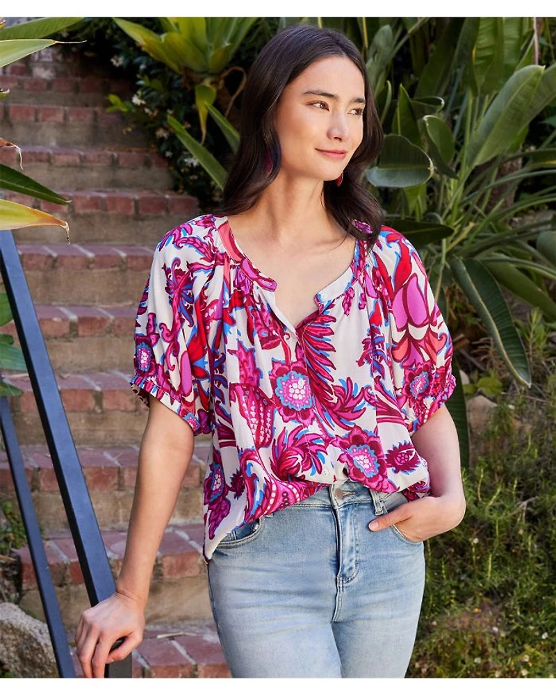Paisley Print Blouse
