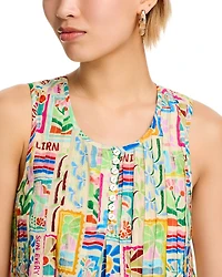 Amey Pleated Sleeveless Tank Top