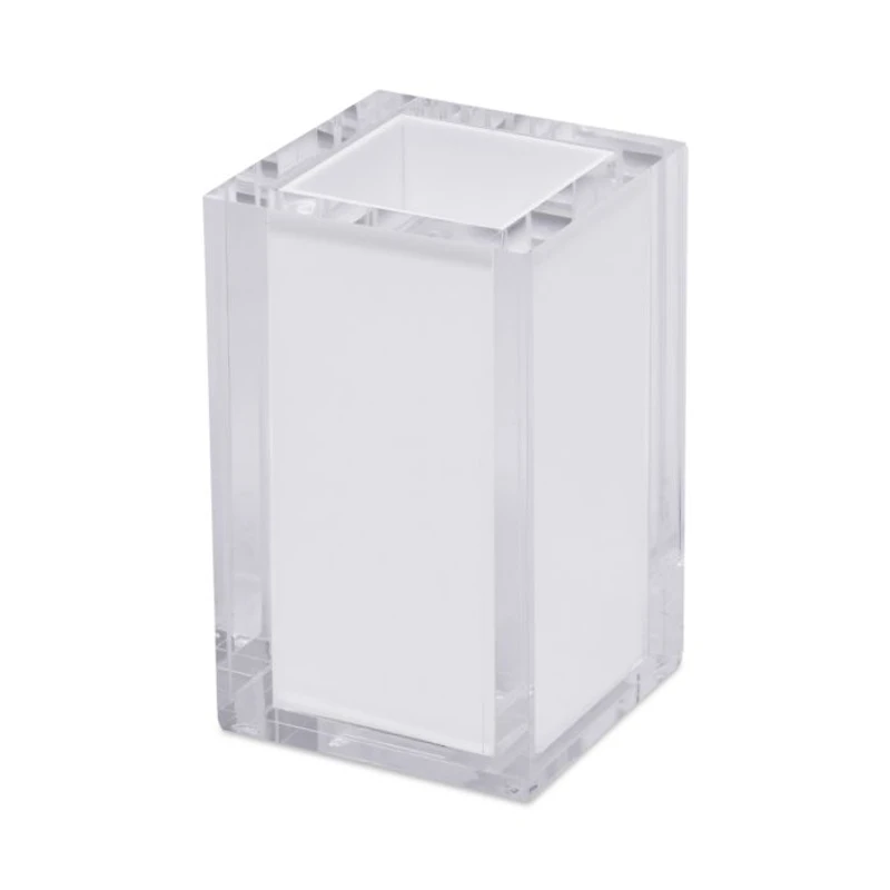 Lucite Toothbrush Cup - White