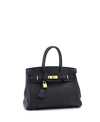 Birkin Handbag Black Togo with Gold Hardware