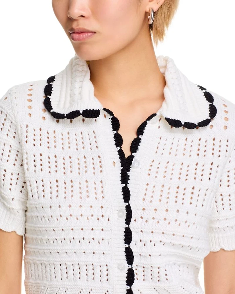 Short Sleeve Knit Polo Top - Exclusive