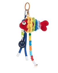 Aqua Fish Beaded Bag Charm - Exclusive