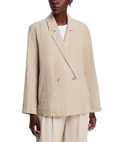Eileen Fisher Linen Notch Collar Blazer