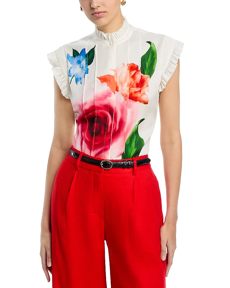 Elie Tahari The Chloe Floral Print Blouse