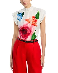 Elie Tahari The Chloe Floral Print Blouse