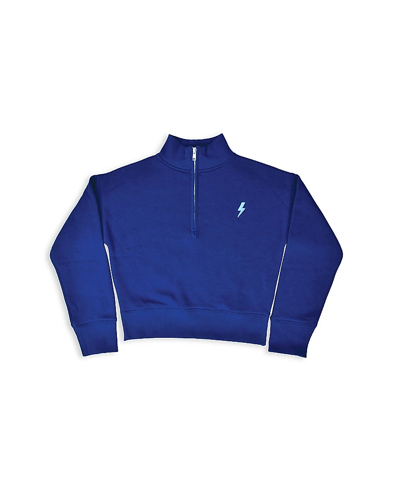 Iscream Girls' Lightning Bolt Midnight 1/4 Zip Sweatshirt - Big Kid