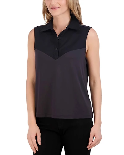 Foxcroft Ricki Mixed Media Top