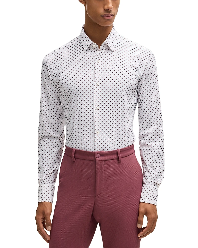 Boss Hank Kent Slim Fit Button Front Shirt