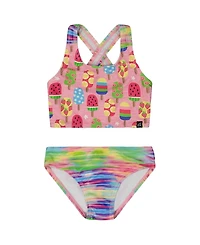 Deux par Deux Girls' Printed Two-Piece Swimsuit