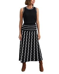 Liz Pleated Scalloped Skirt