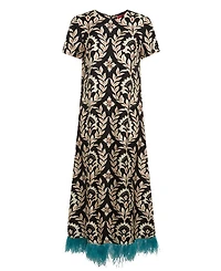 Swing Dress with Feathers