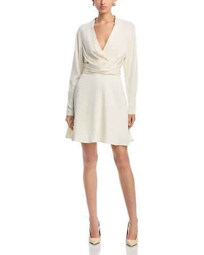 Dimkai Surplice Long Sleeve Mini Dress