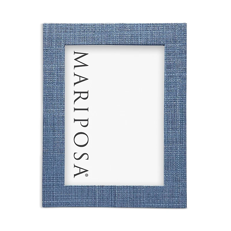 Mariposa Heather BlueFaux Glasscoth Frame, 5 x 7