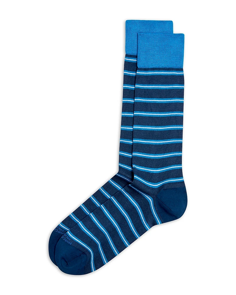 Marcoliani Simple Stripe Crew Socks