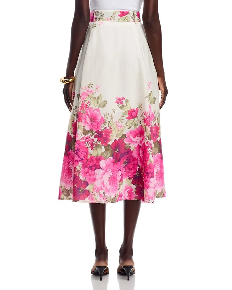 Floral Button Down Skirt