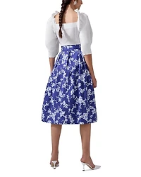Floral Print Midi Skirt