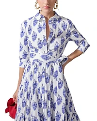 Tiered Midi Shirt Dress