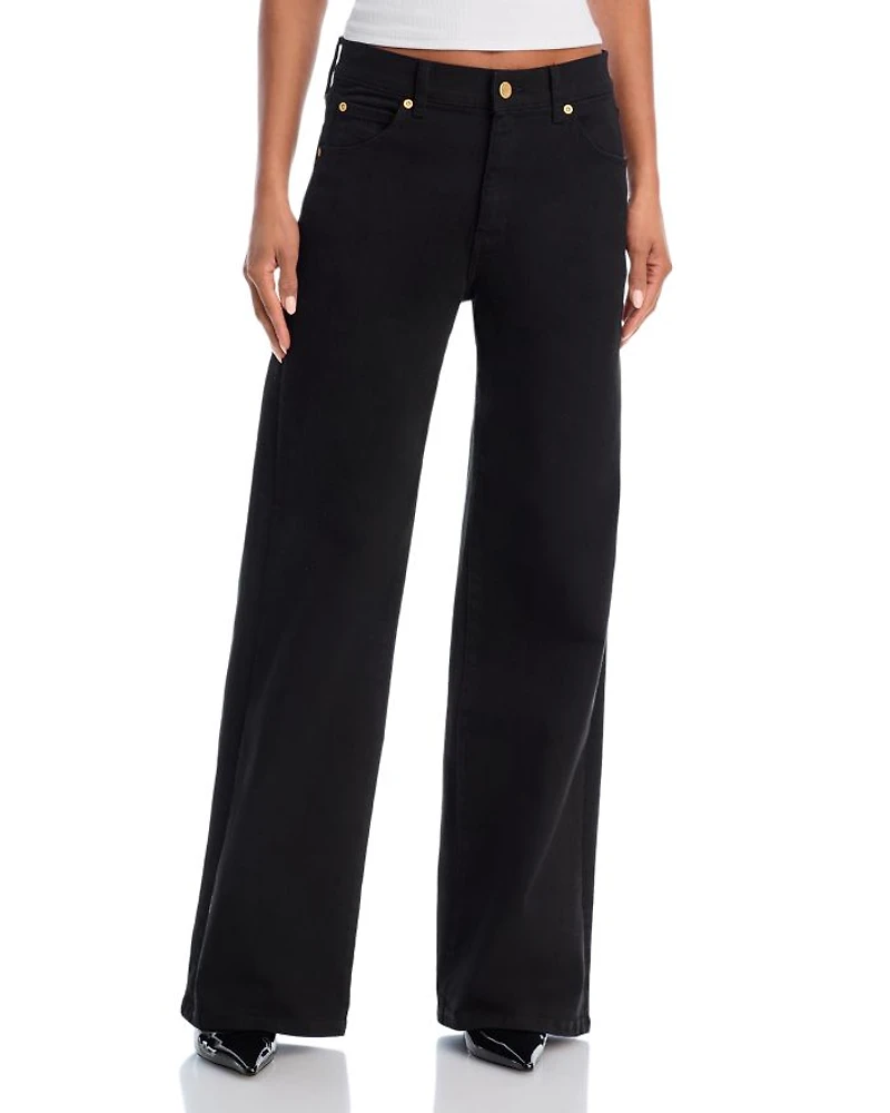 Sagit High Rise Wide Leg Jeans Black