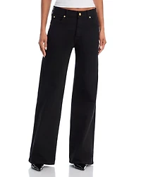 Sagit High Rise Wide Leg Jeans Black