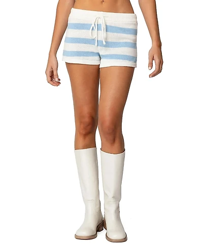 Edikted Amaris Striped Knit Shorts