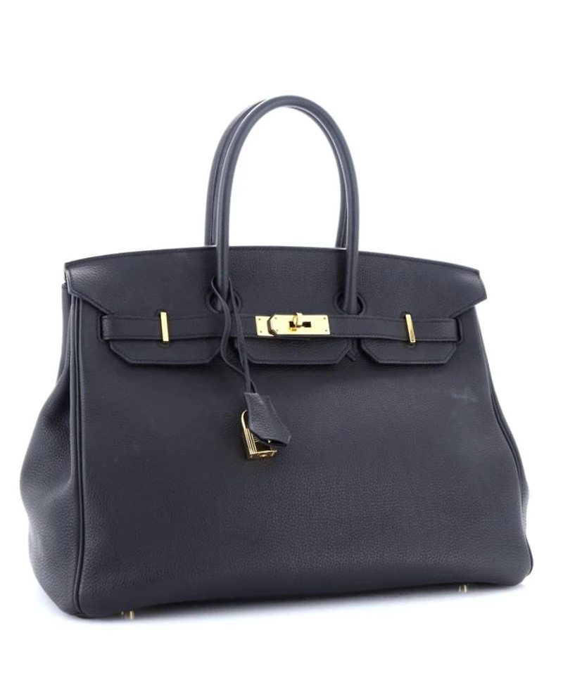 Birkin Handbag Black Togo with Gold Hardware