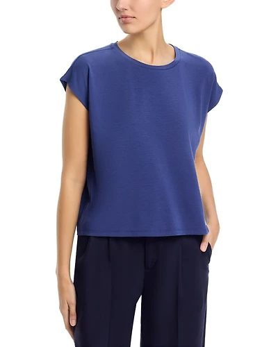 Fine Stretch Jersey Knit Boxy Tee