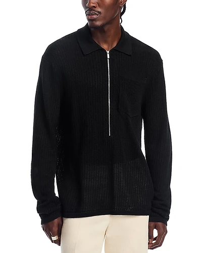 Helmut Lang Linen Polo Sweater