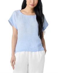 Ballet Neck Linen Top