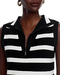 Sleeveless Striped Sweater