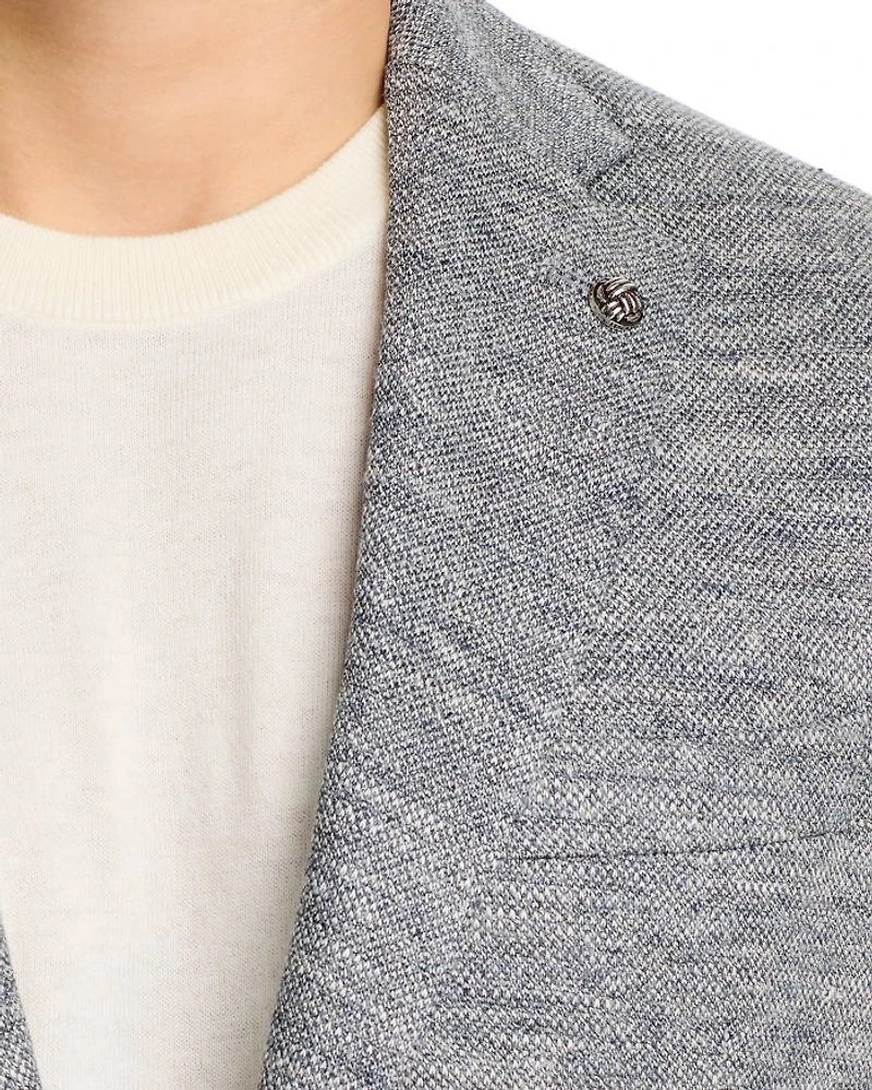 Mélange Linen Blend Jersey Regular Fit Soft Sport Coat