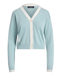 Two Tone Cotton Blend Cardigan