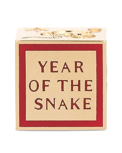 Adina Reyter 9K Gold Year of the Snake Diamond & Ceramic Block Big Bead