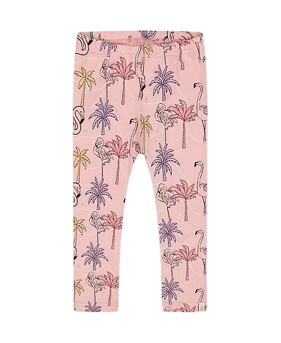 Deux par Deux Girls' Printed Organic Cotton Capri Legging - Little Kid