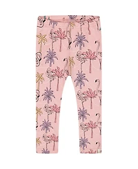Deux par Deux Girls' Printed Organic Cotton Capri Legging - Little Kid