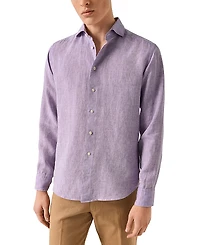 Eton Contemporary Fit Solid Linen Shirt