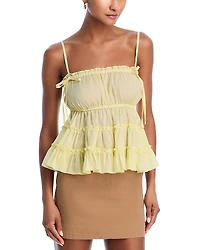 Aqua Gathered Tank Top - Exclusive