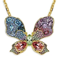 Idyllia Multicolor Crystal Butterfly Pendant Necklace, 25.5"-29.5"