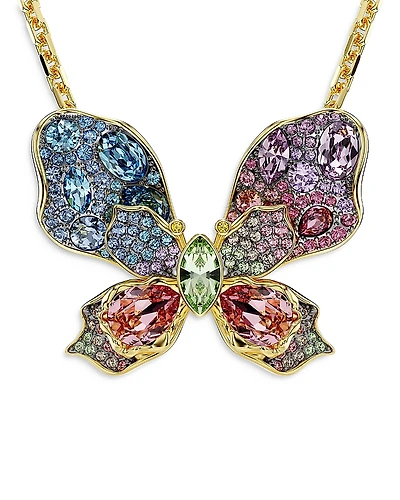 Swarovski Idyllia Multicolor Crystal Butterfly Pendant Necklace, 25.5-29.5