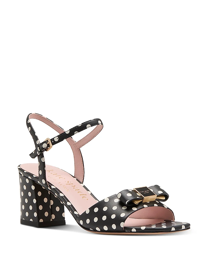 kate spade new york Women's Bowdie Mid Heel Sandals