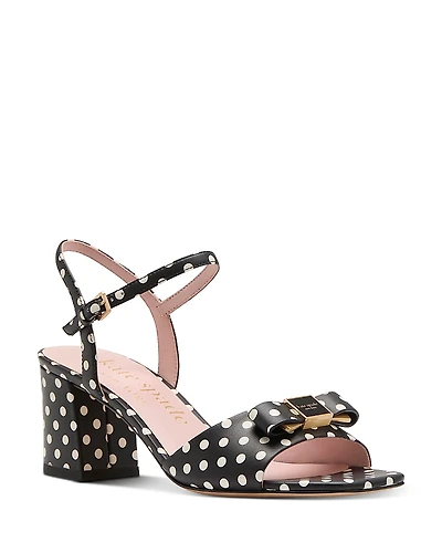 kate spade new york Women's Bowdie Mid Heel Sandals