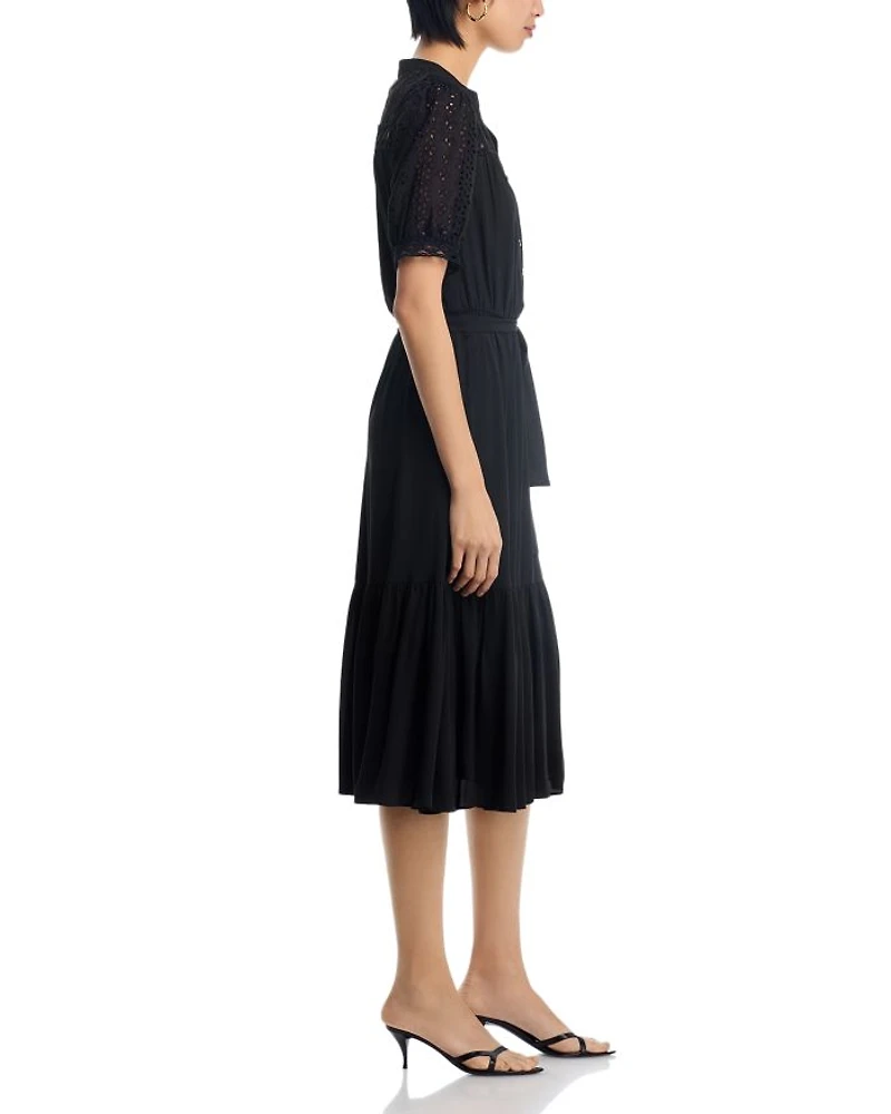Eyelet Midi Dress