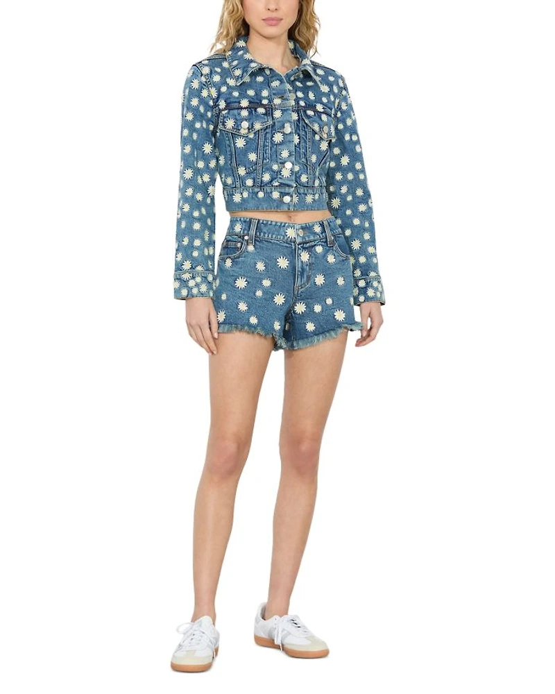 Jeff Embroidered Cropped Jacket