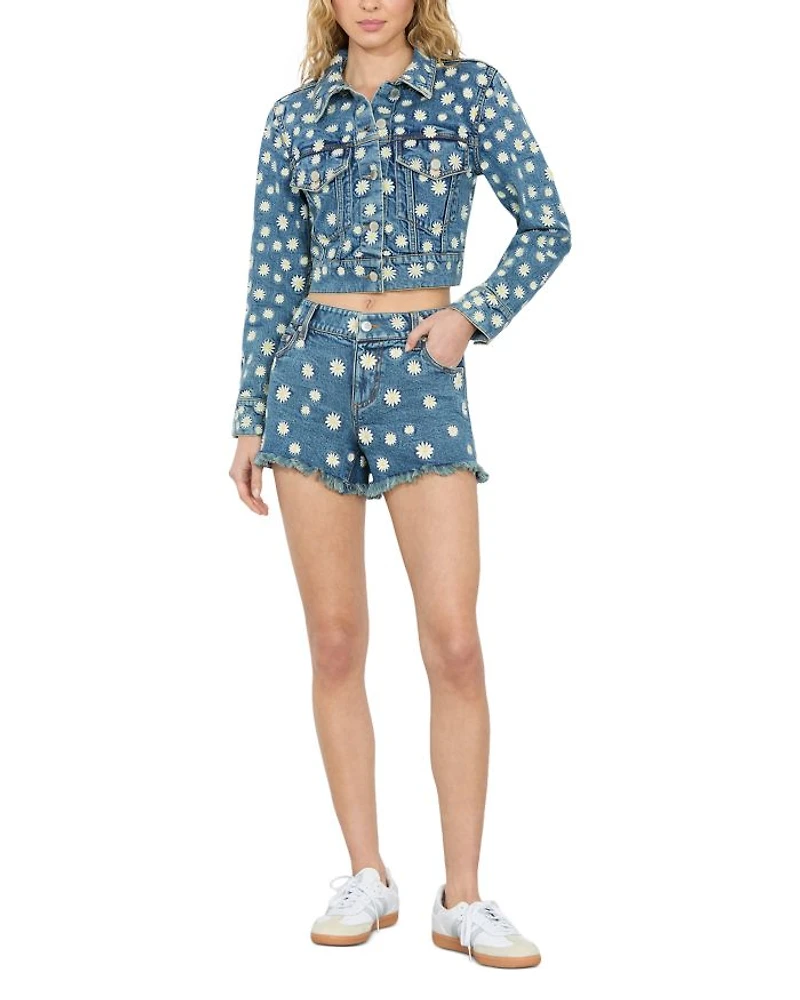Warren Embroidered Cutoff Shorts