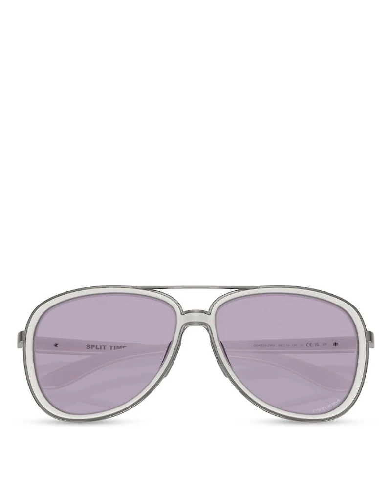 Split Time Aviator Sunglasses, 58mm